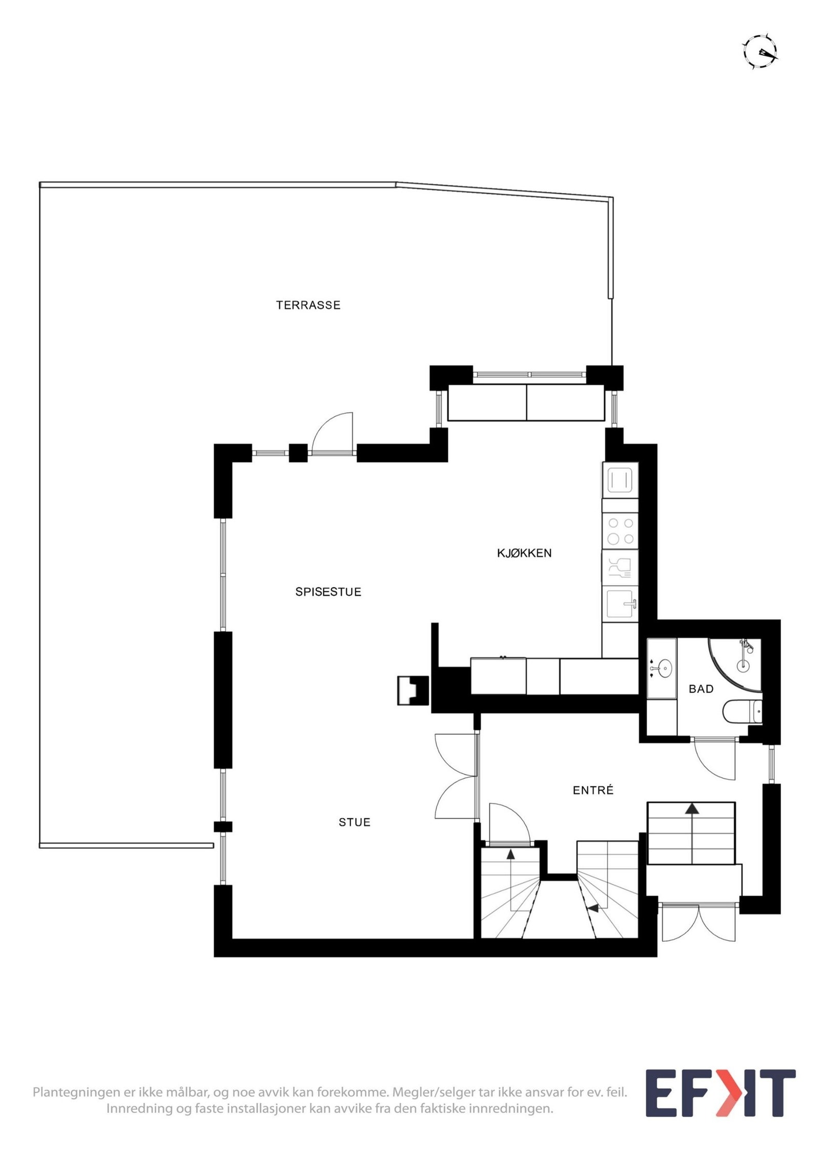 Plantegning hovedhus 1.etg Galleribilde