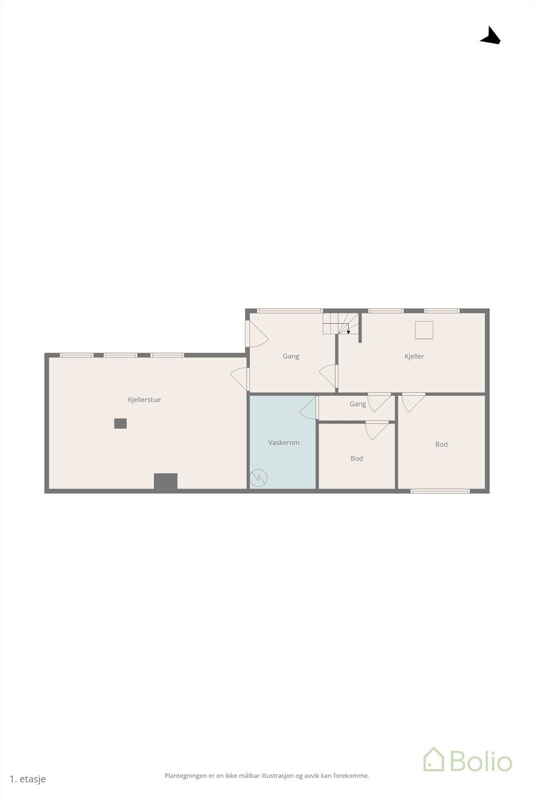 Plantegning underetasje. Galleribilde