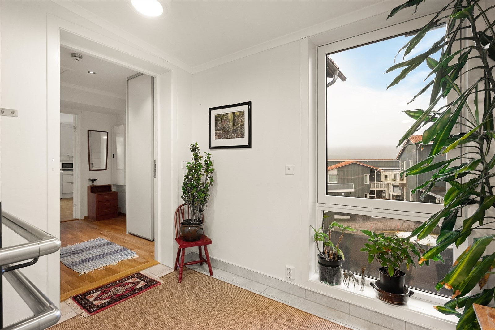 Trappegangen er felles for firemannsboligen. Galleribilde