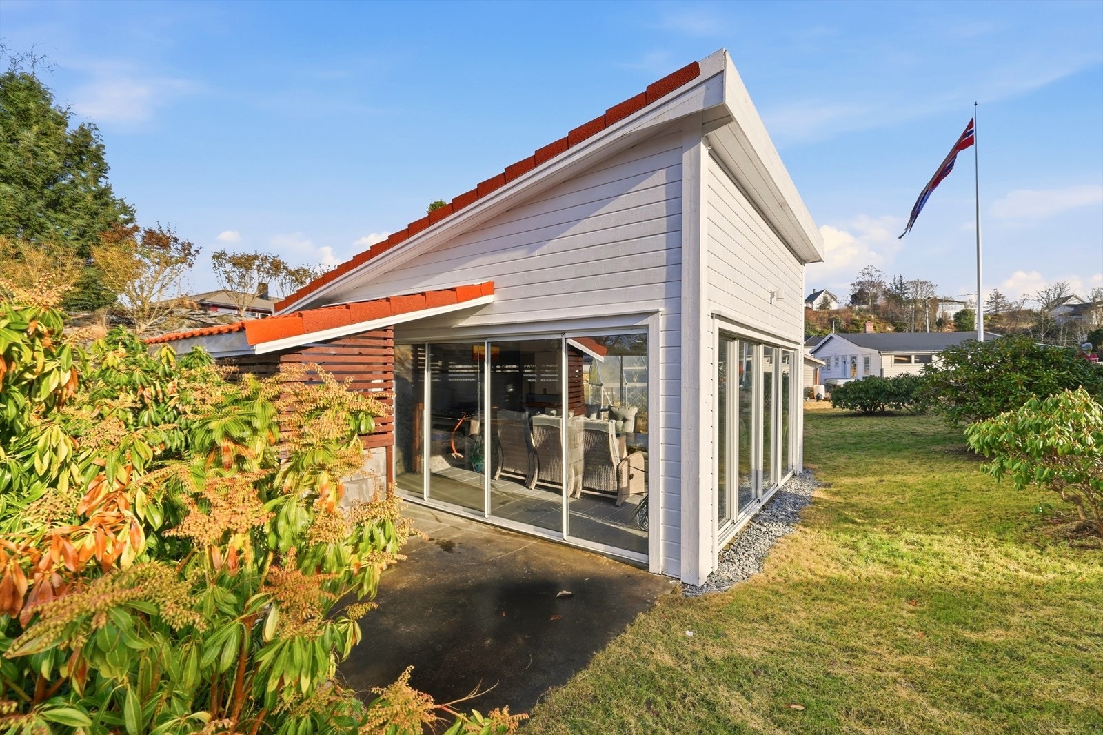 Deilig vinterhage oppført i 2017/18. Galleribilde