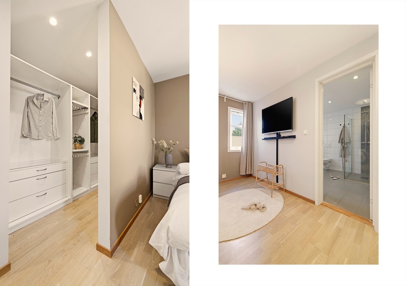 Fra hovedsoverommet er det tilkomst til en-suite baderom. Galleribilde