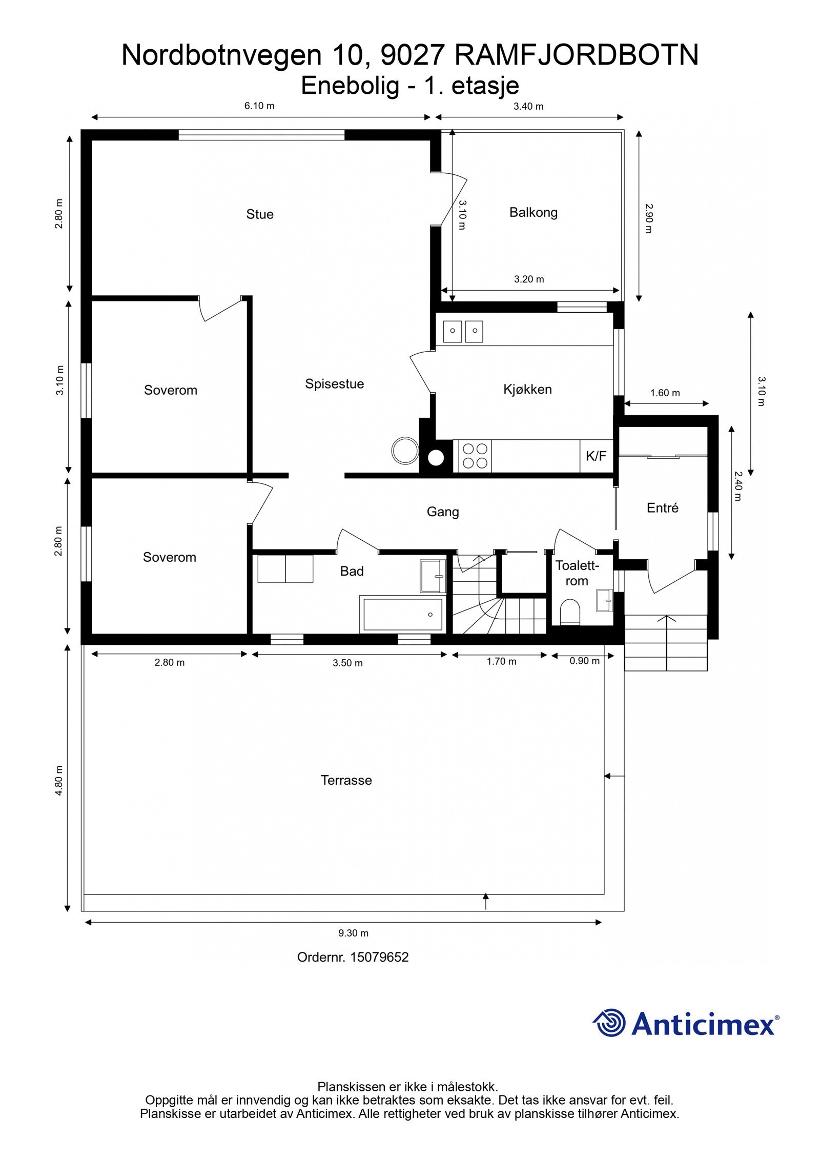 Plantegning 1. etasje Galleribilde