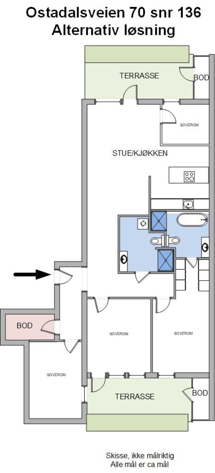 Alternativ planløsning Galleribilde