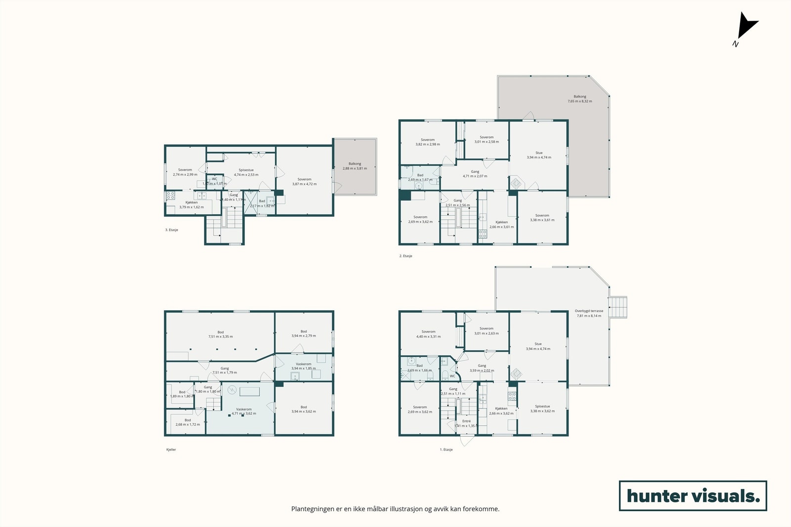 Kombinert plantegning Galleribilde