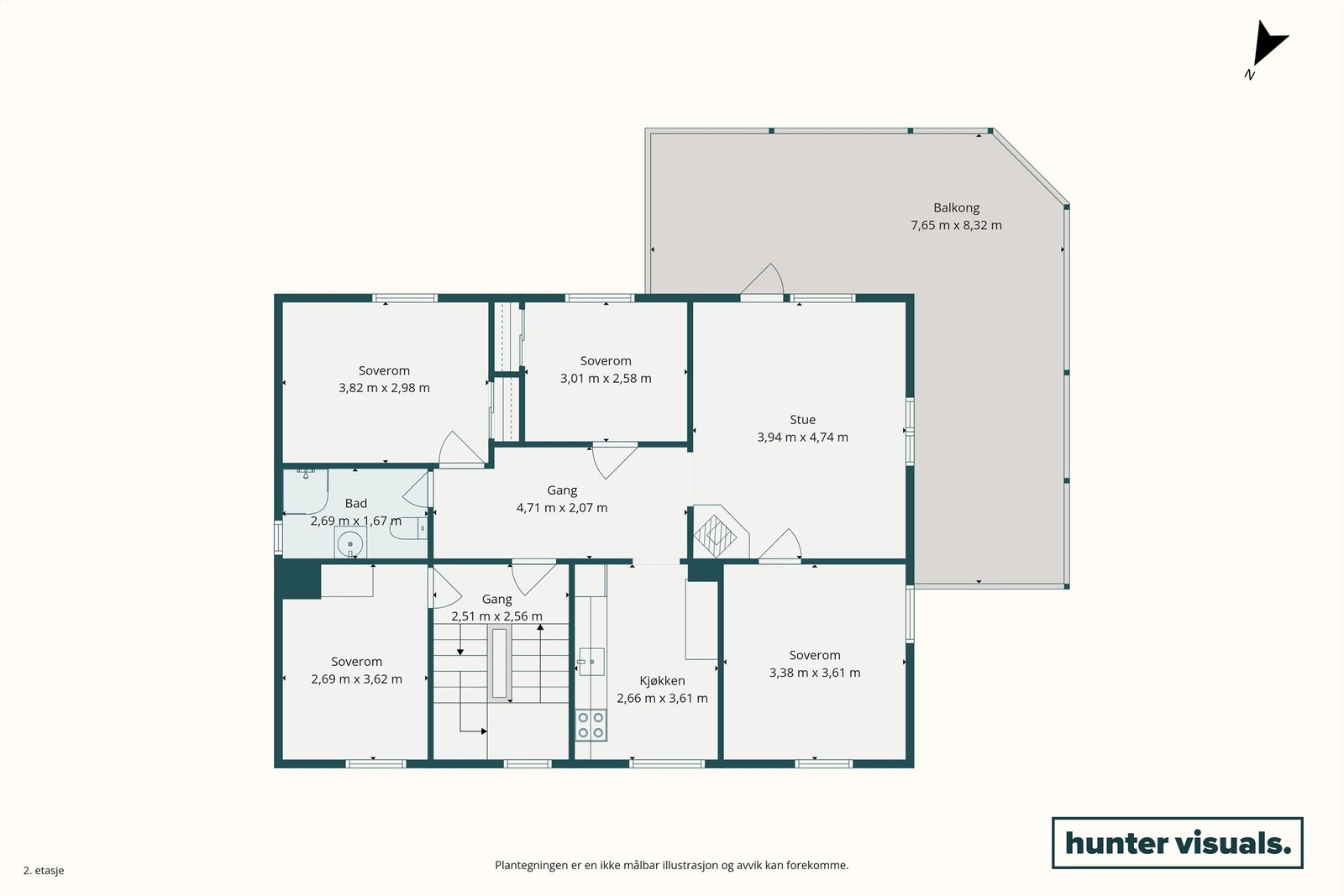 Plantegning - 2. etasje Galleribilde