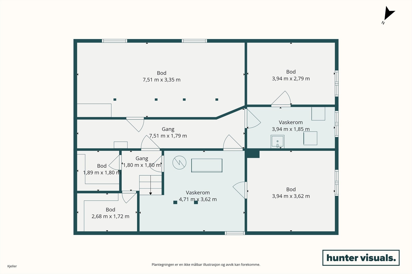 Plantegning - kjeller Galleribilde