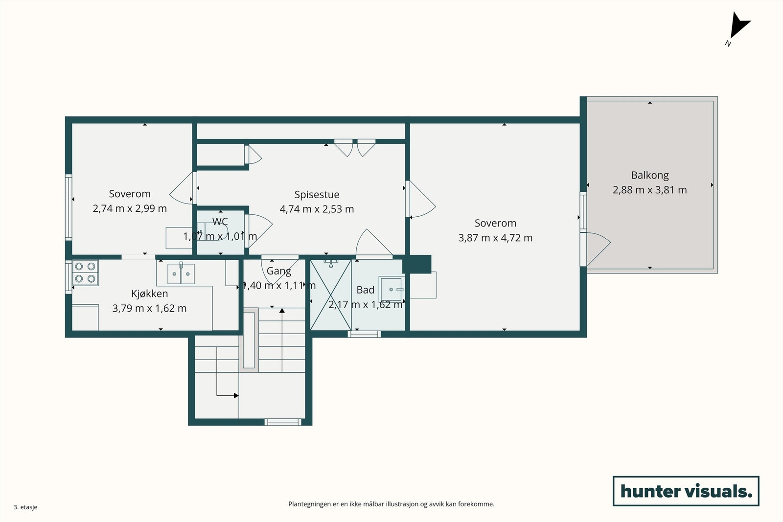 Plantegning - 3. etasje Galleribilde