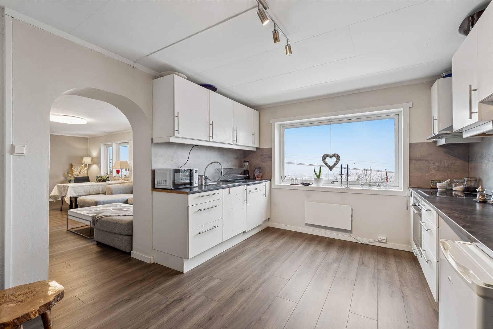 En kullfilterventilator er montert over platetoppen. Galleribilde