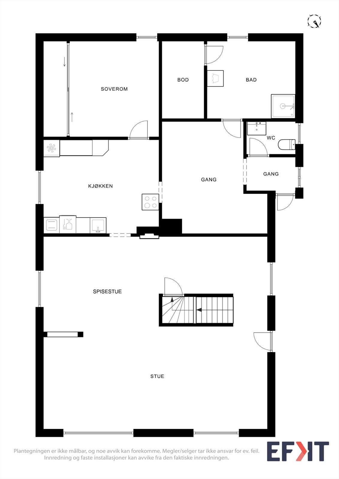 Plantegning 1. etasje. Galleribilde