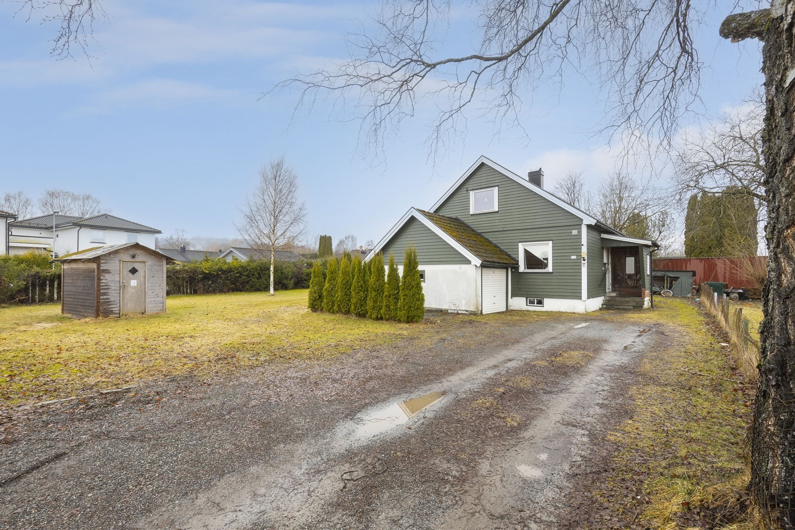 Gruset gårdsplass Galleribilde