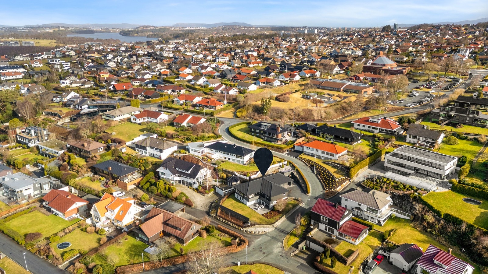 Område sett fra luften. Galleribilde
