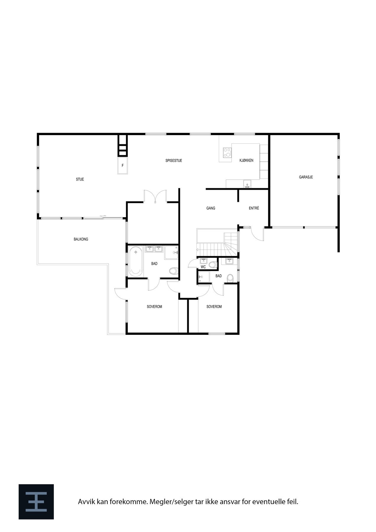 Plantegning - 1. etasje. Galleribilde