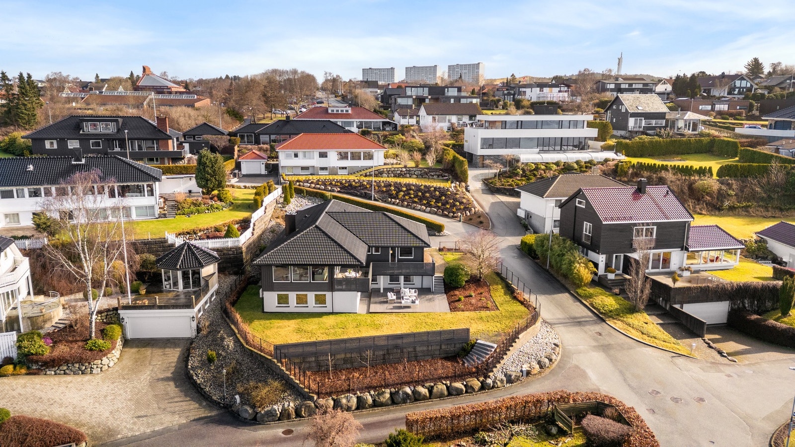 Område sett fra luften. Galleribilde