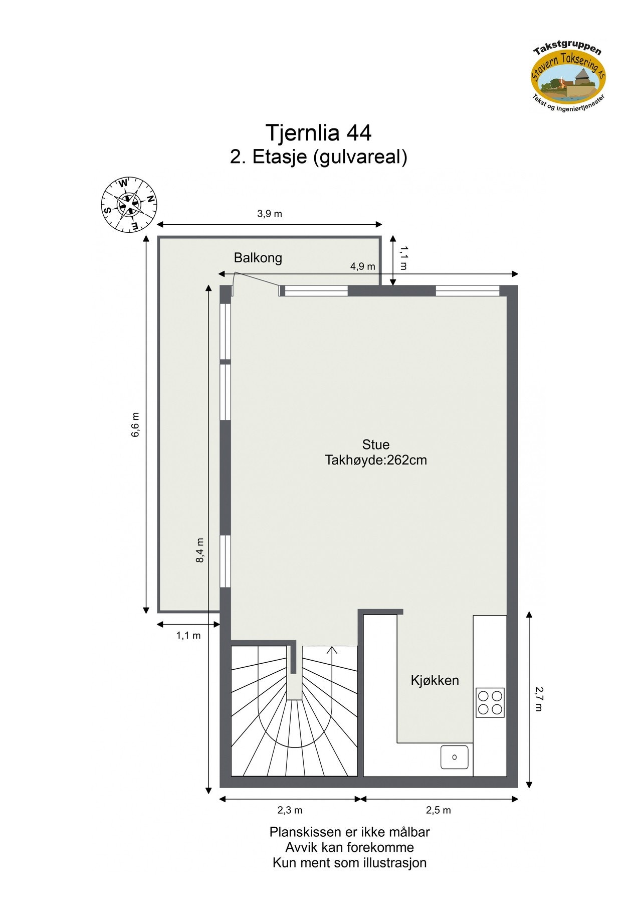 Oppmålt planløsning Galleribilde