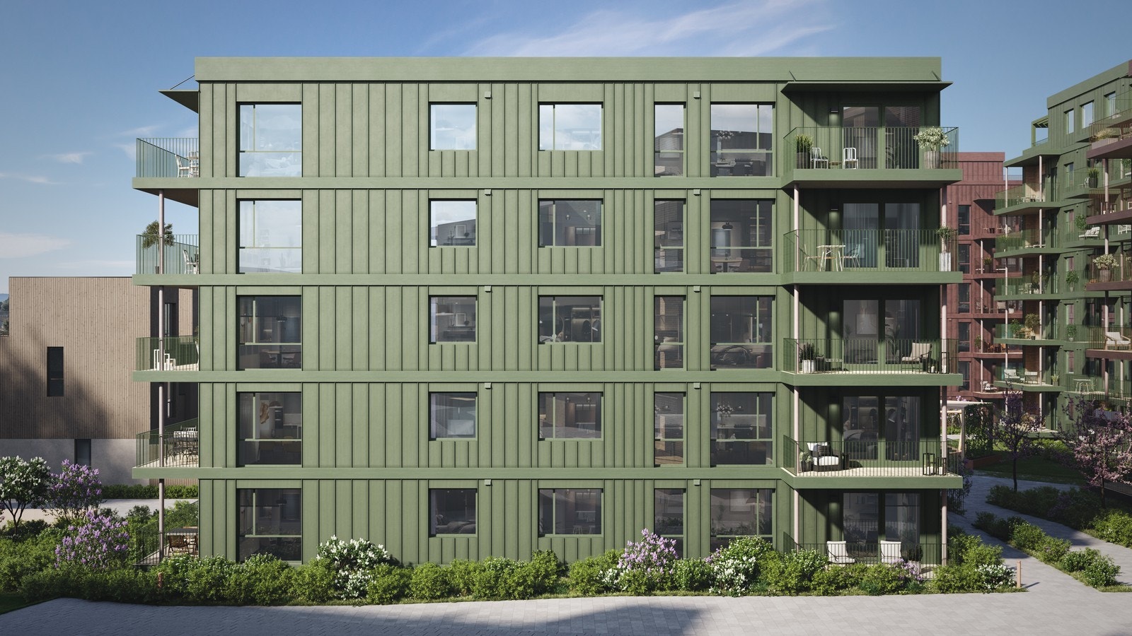 Leiligheten ligger fint til på hjørnet av bygget i tredje etasje. Romslig balkong og mange vinduer. Galleribilde