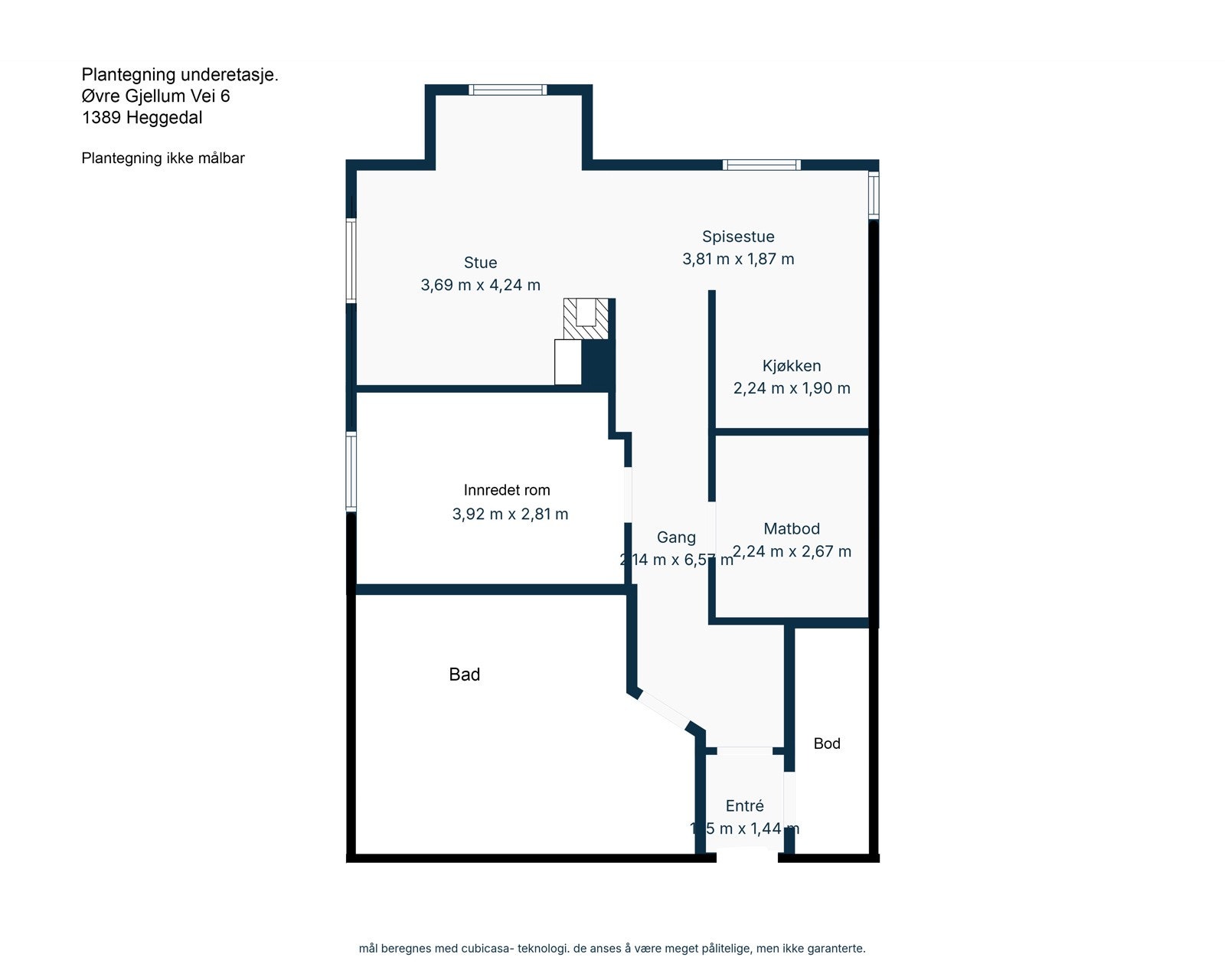2D Floor Plan for 6 Øvre Gjellum vei 2 Galleribilde