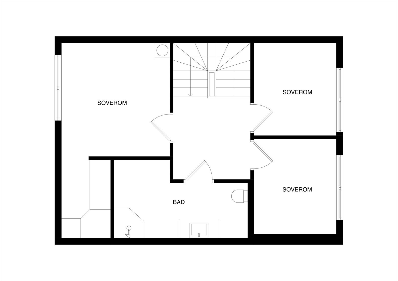 Plantegning 3 etasje. Galleribilde
