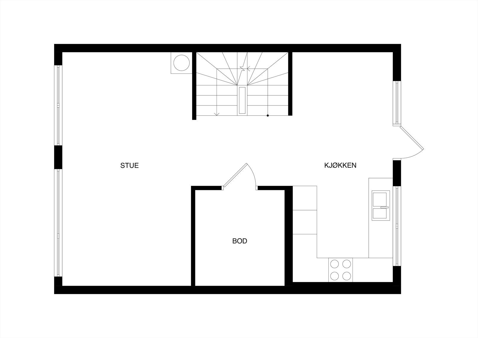 Plantegning 2 etasje. Galleribilde