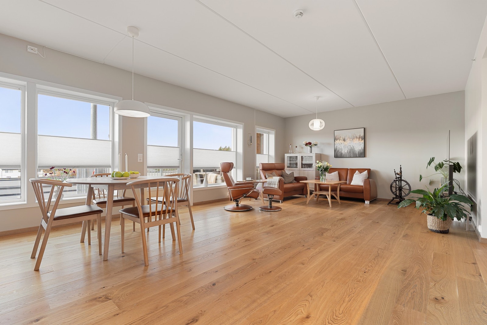 Stuen oppleves som svært lys og luftig med sine 37,5m². Galleribilde