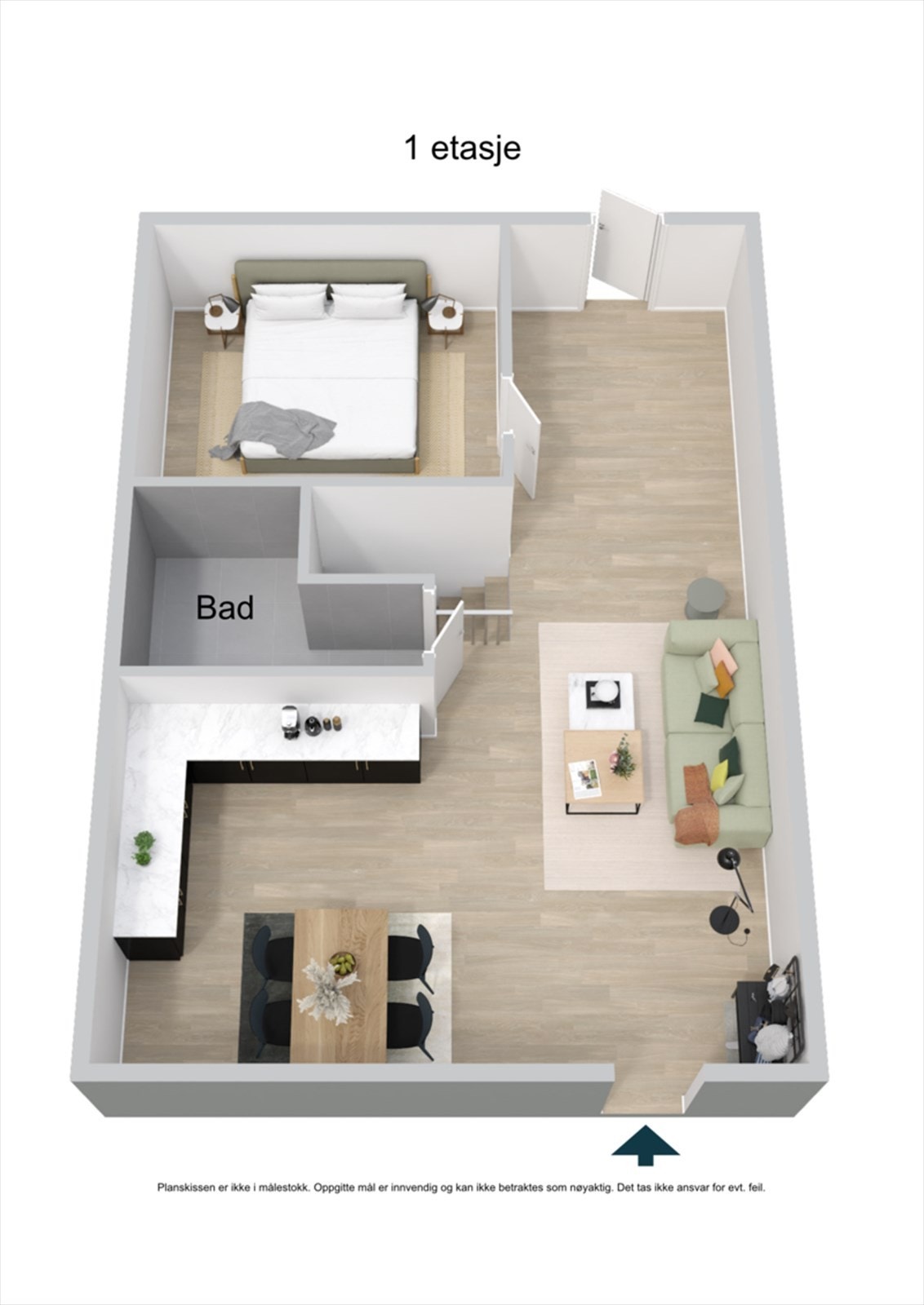 Plantegning 1.etg. Galleribilde