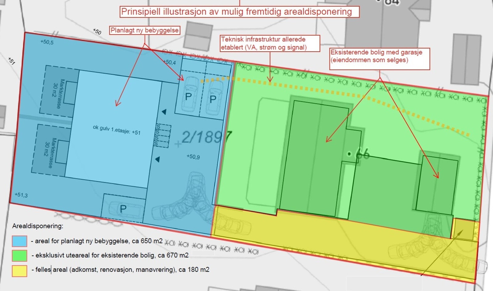 Utomhusplan med arealdisponering Galleribilde