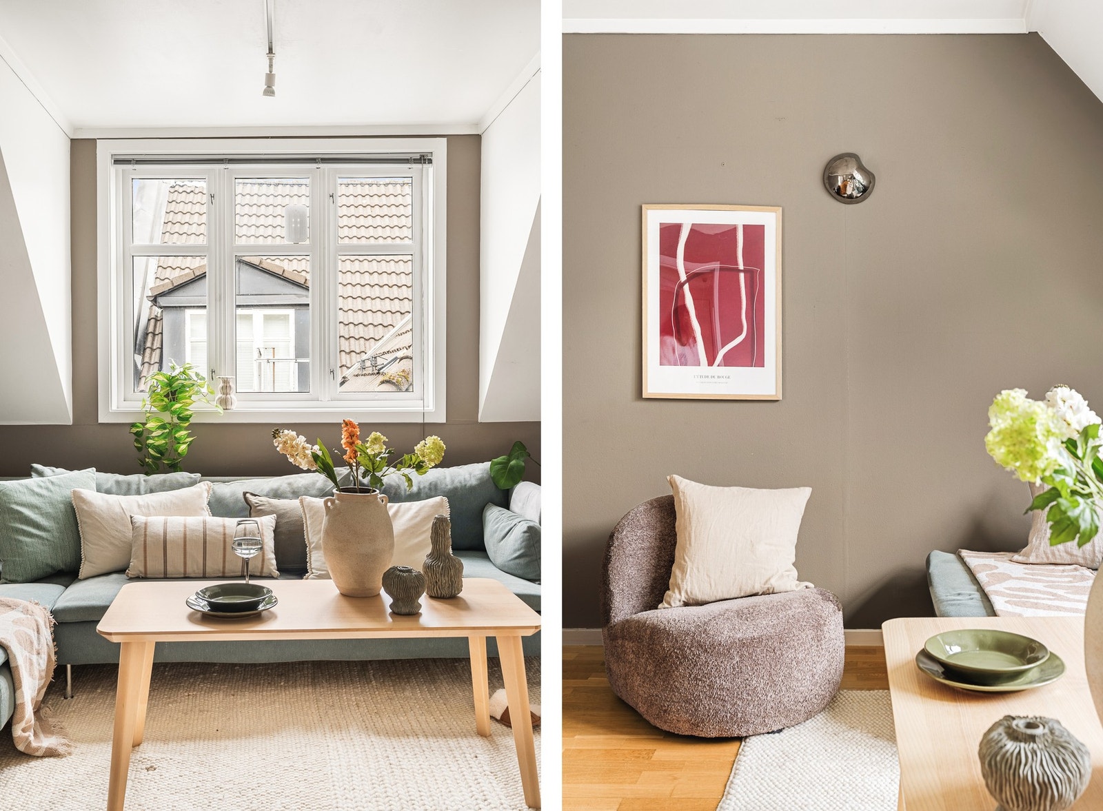 Lysinnslippet i stuen gir en luftig og åpen følelse. Galleribilde