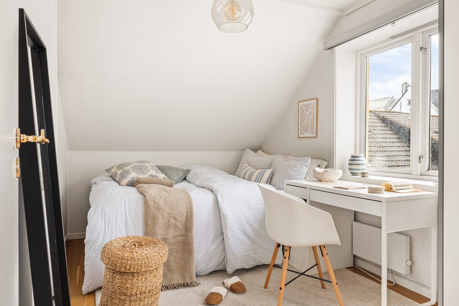 Det andre soverommet måler 8,3 kvm. Galleribilde