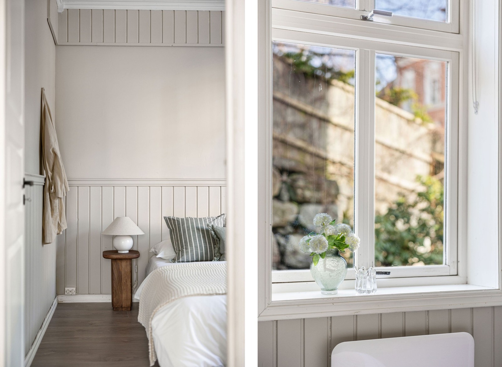 Rommene har vinduer som slipper inn naturlig lys, noe som skaper en lys og luftig atmosfære. Galleribilde