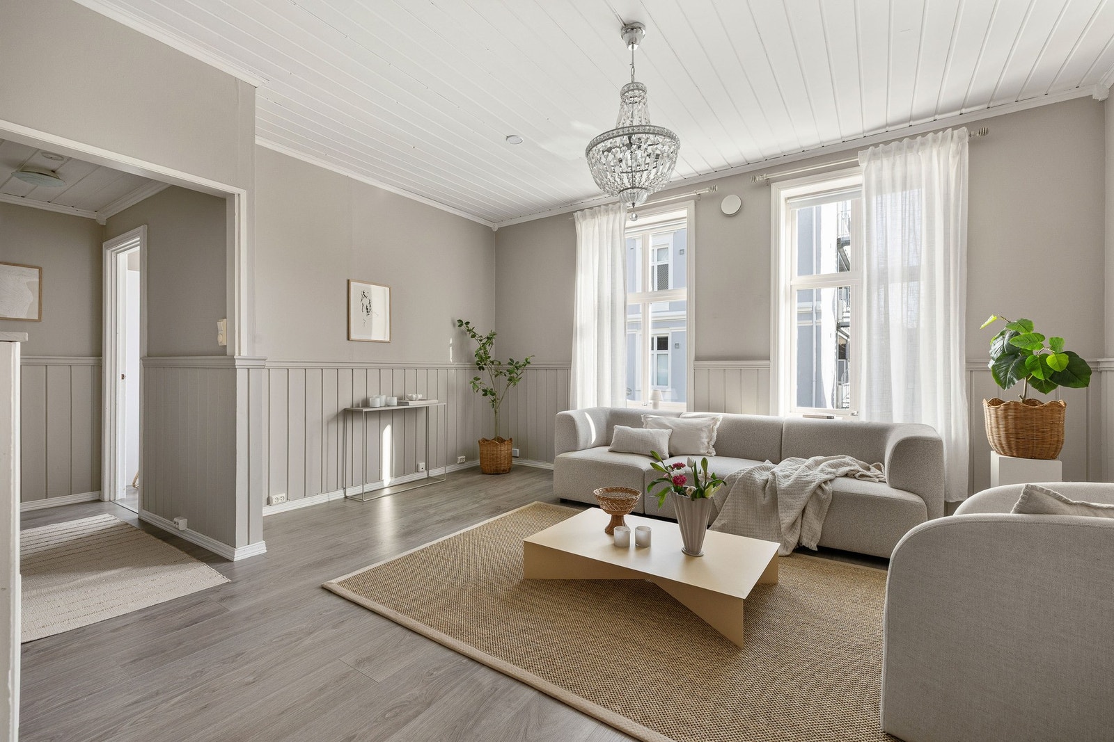 Dette er en leilighet det er lett å bli glad i, og som har ekstra god takhøyde. Galleribilde