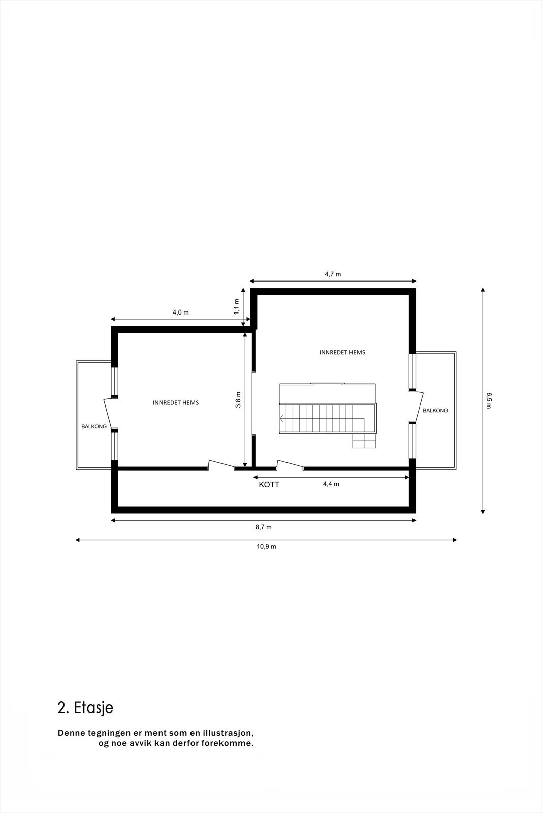 Plantegning 2. etasje/Hems Galleribilde