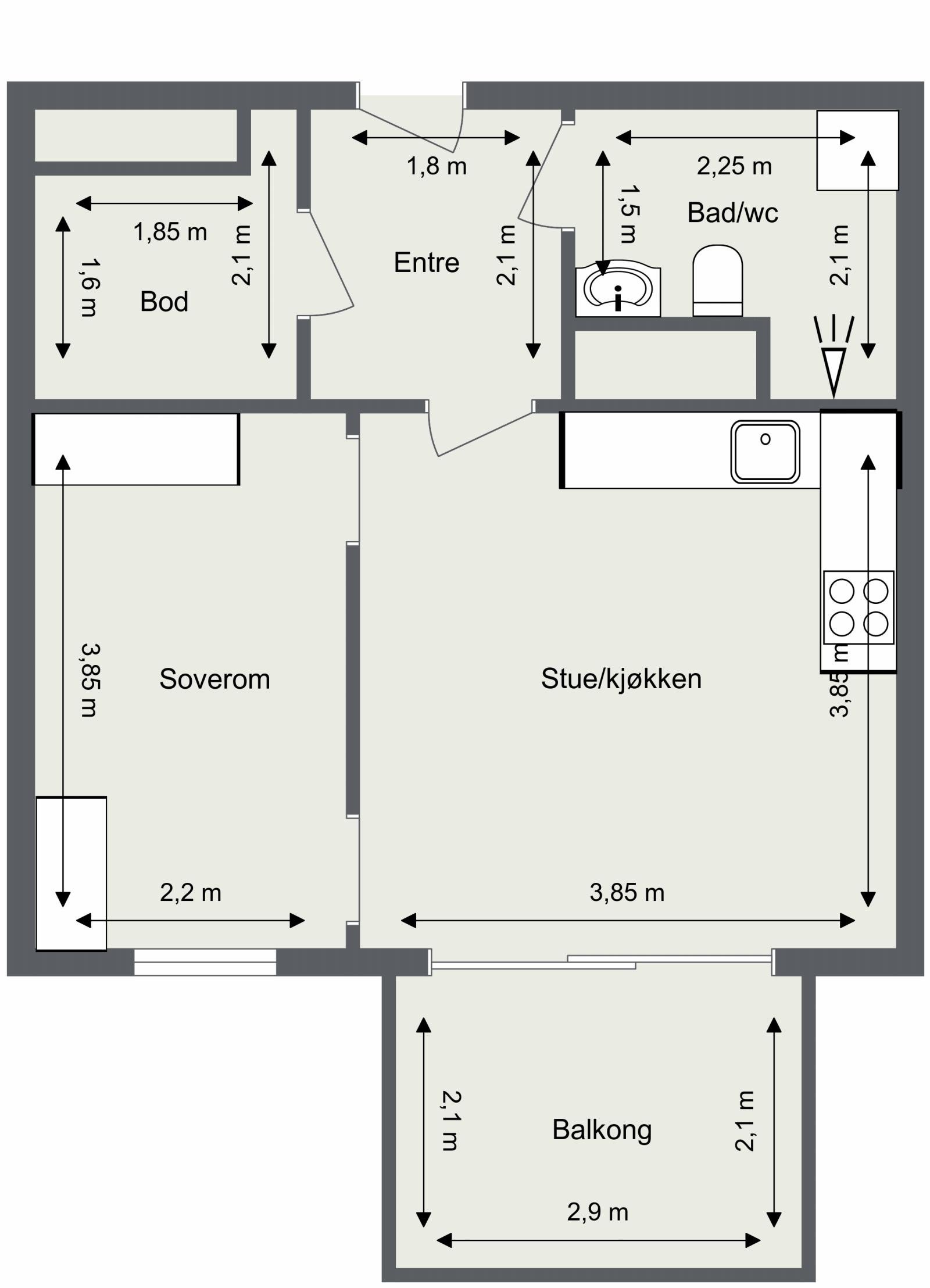 Plantegning Galleribilde