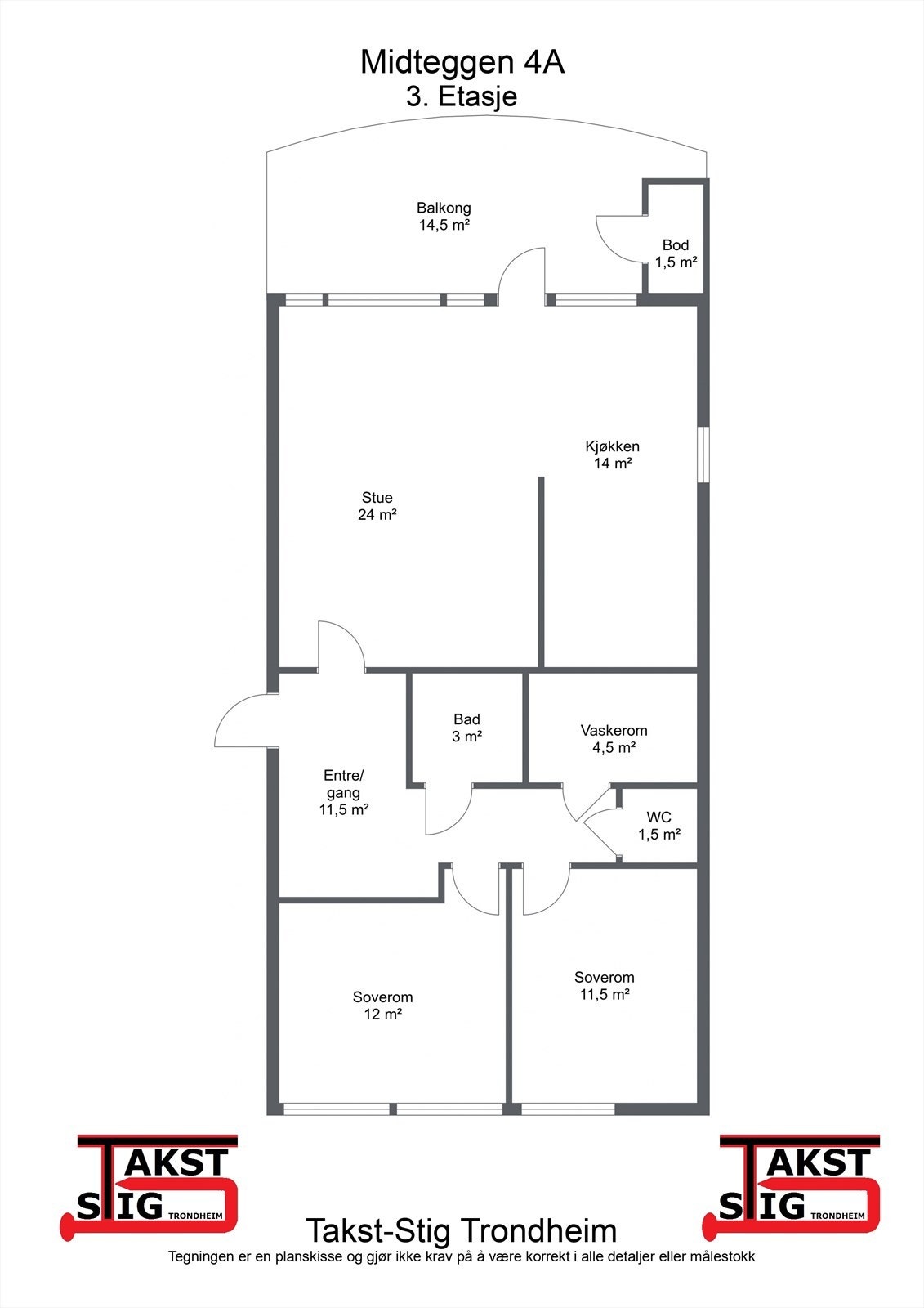 Planskisse - 3. etasje Galleribilde