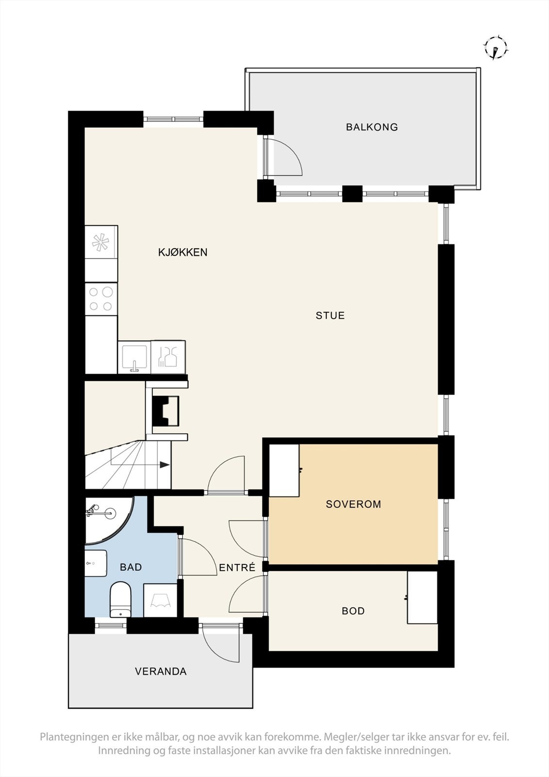 Plantegning første etg Galleribilde