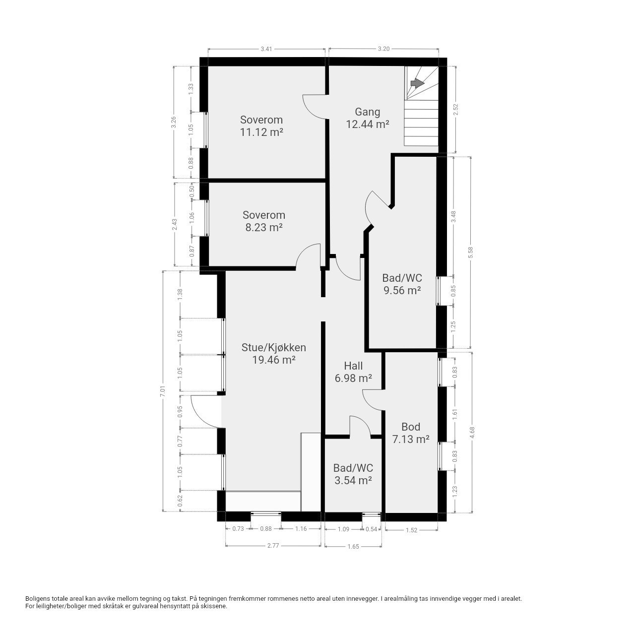 Plantegning u.etg. Galleribilde