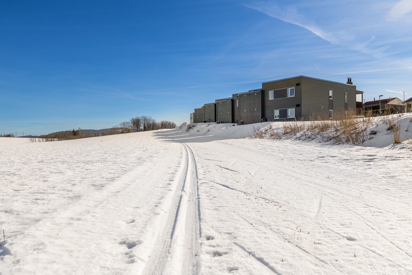 Skiløypene går rett bak leiligheten Galleribilde