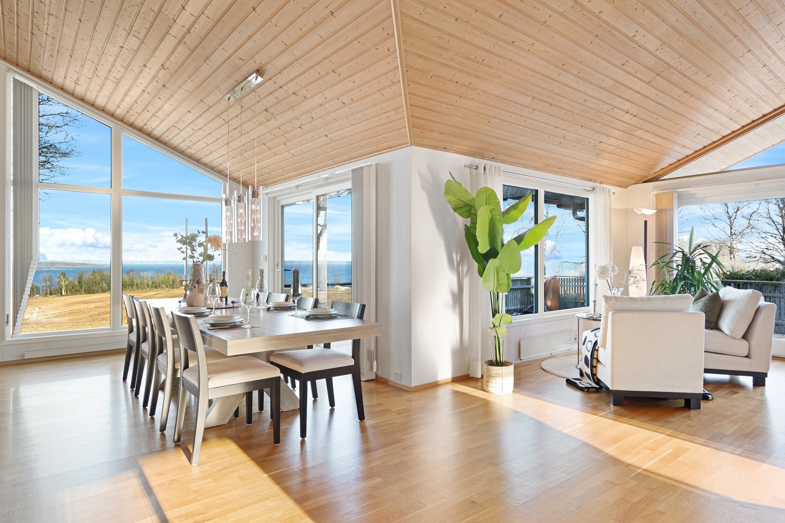 Hele veien enkelt å nyte den fine utsikten til sjøen Galleribilde