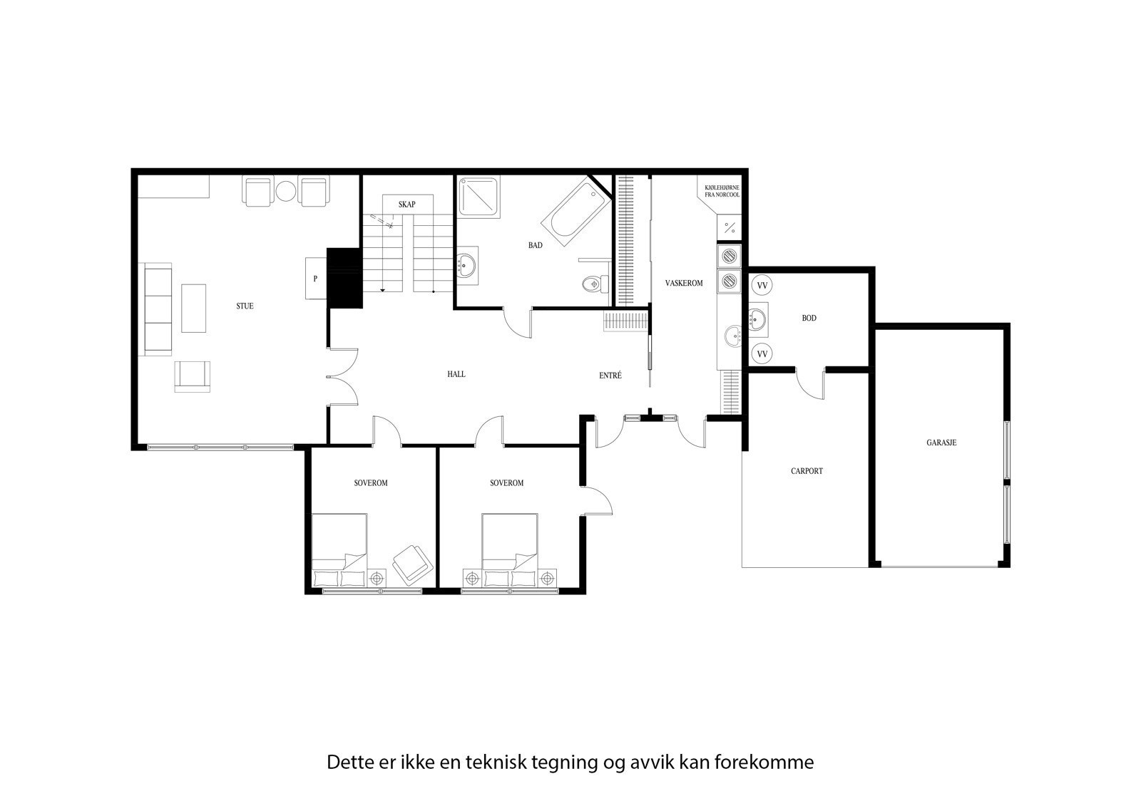 Plantegning underetasje Galleribilde