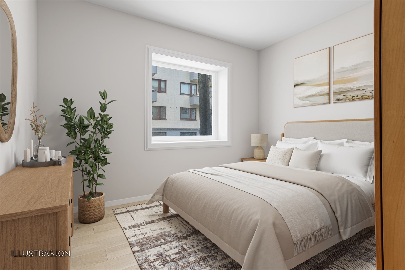 Soverom nr 2 ( Digitalt innredet) Galleribilde