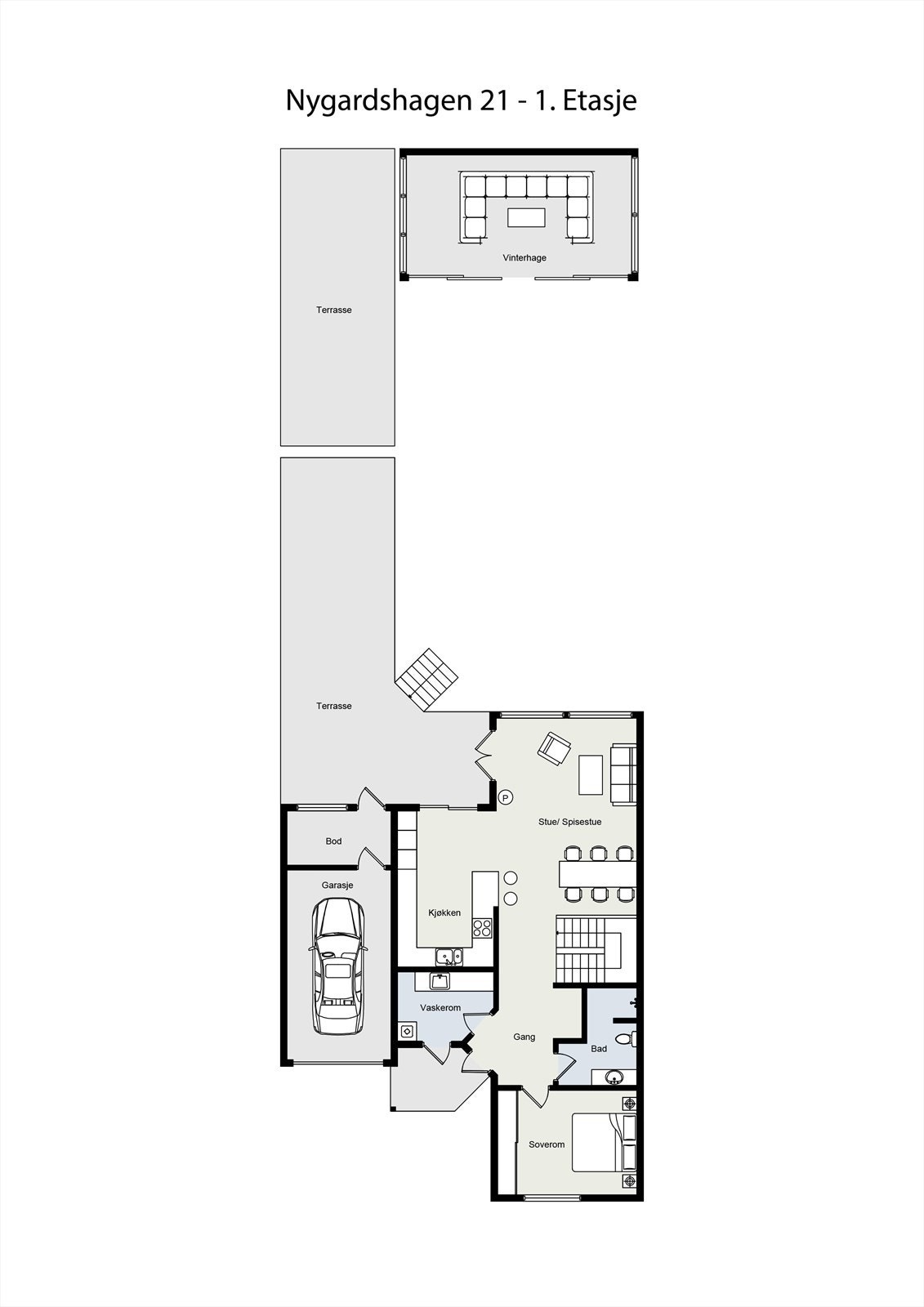 Plantegning 1. Etasje Galleribilde