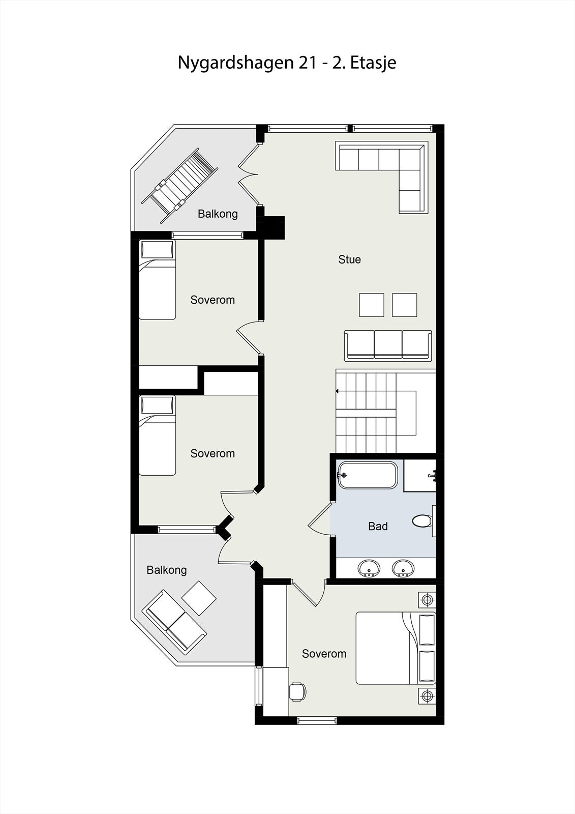 Plantegning 2. Etasje Galleribilde