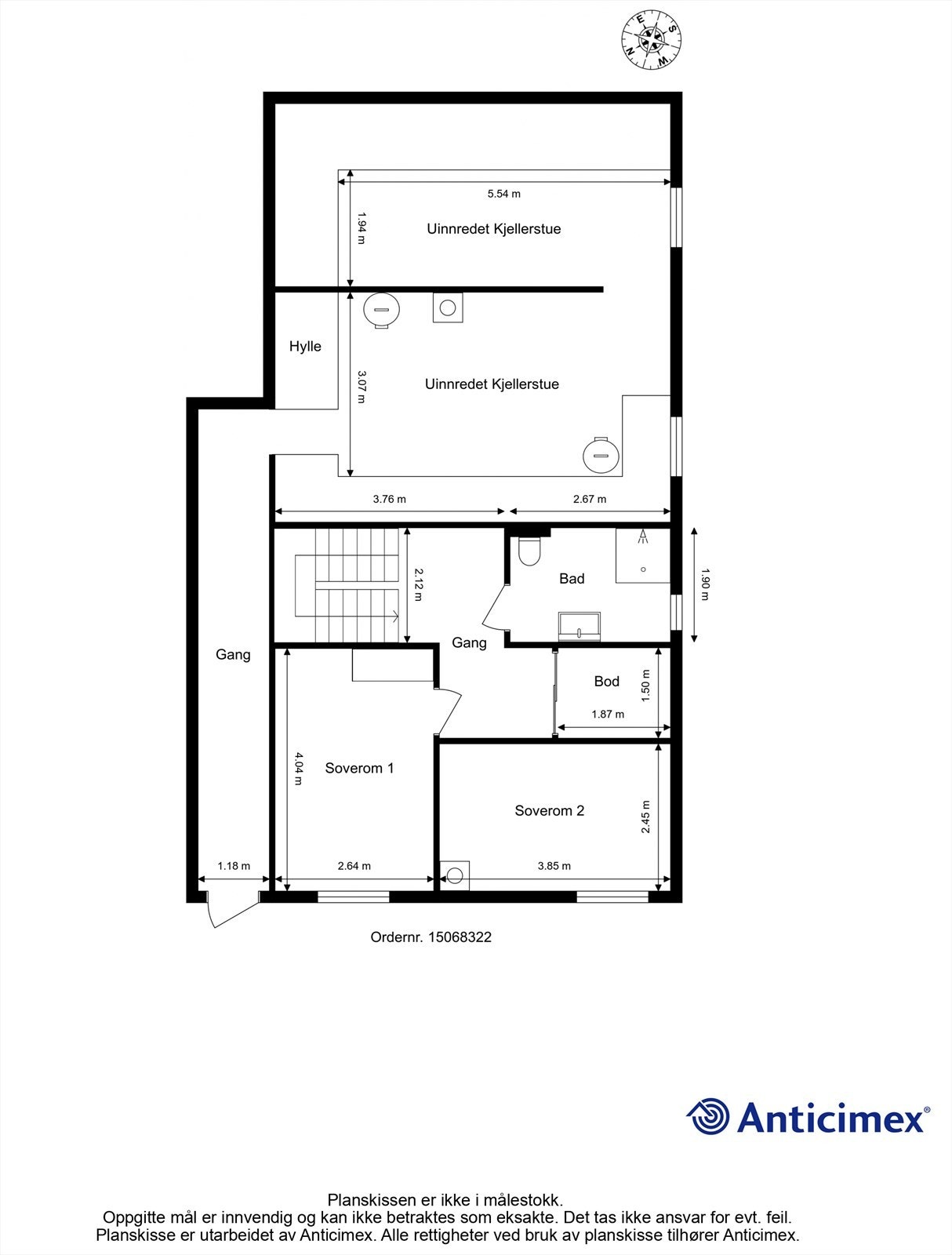 Plantegning - Enebolig - Underetasje Galleribilde