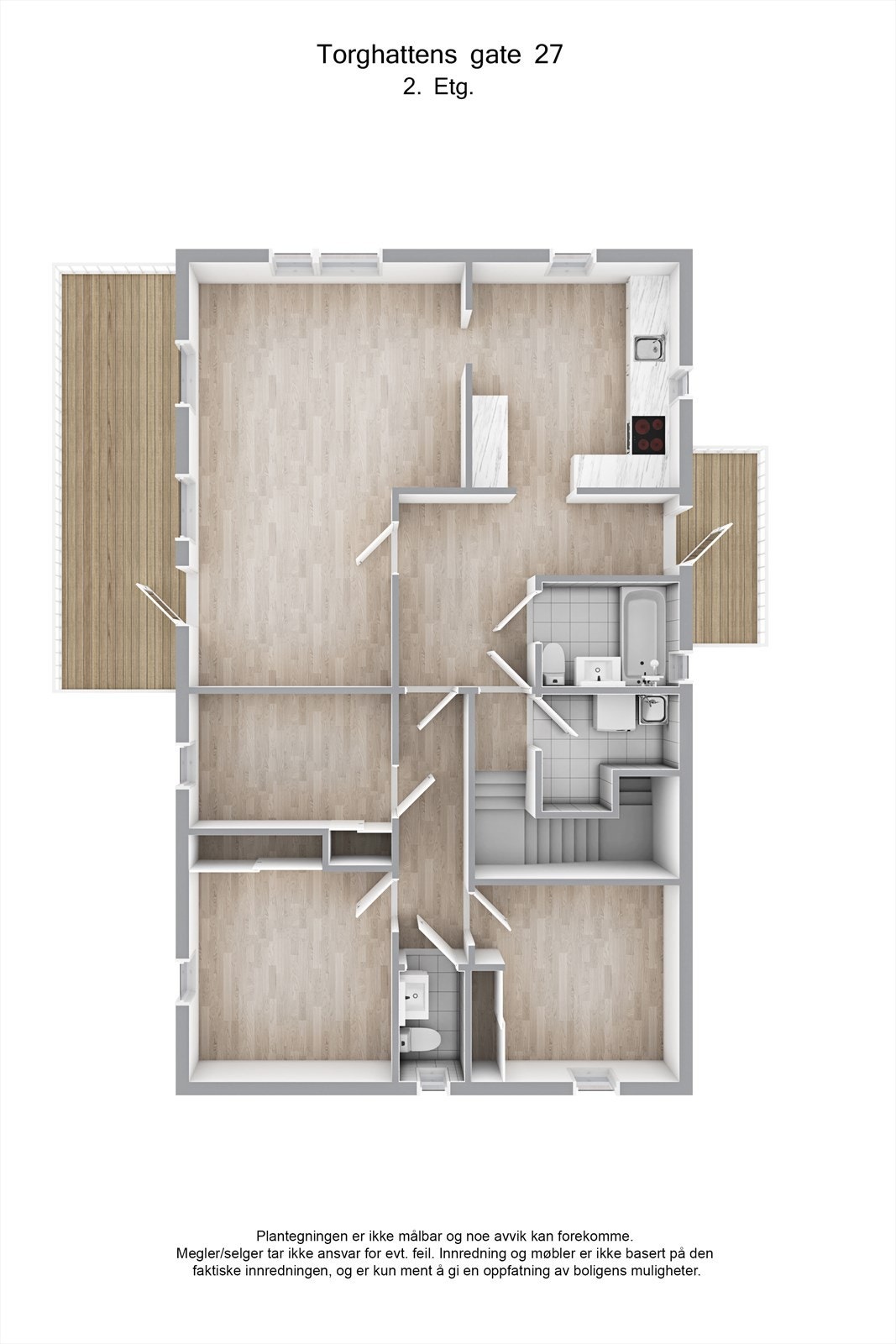 Planskisse 3D - 2.etasje. Galleribilde