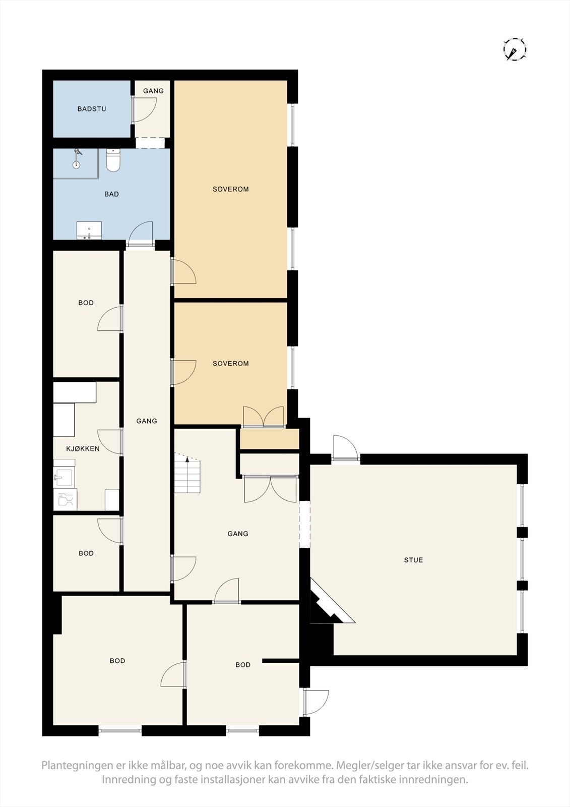 Plantegning underetasje Galleribilde