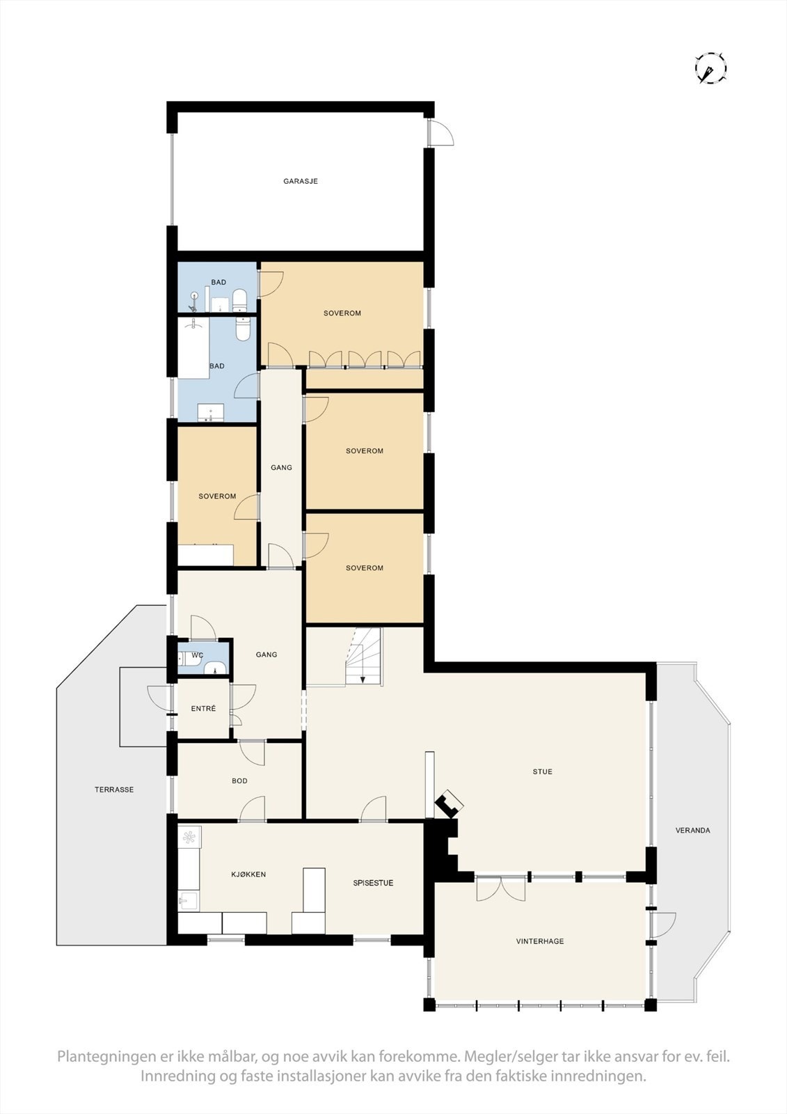Plantegning 1. etasje Galleribilde