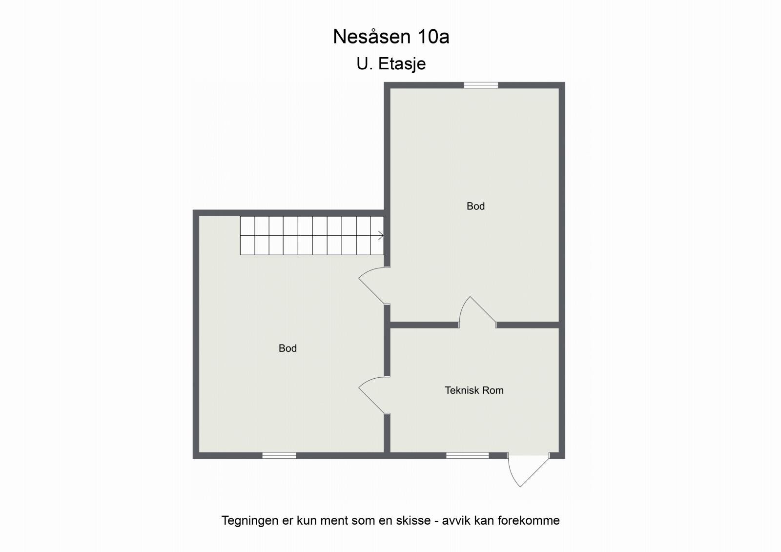 Omtrentlig planskisse, kjeller Galleribilde