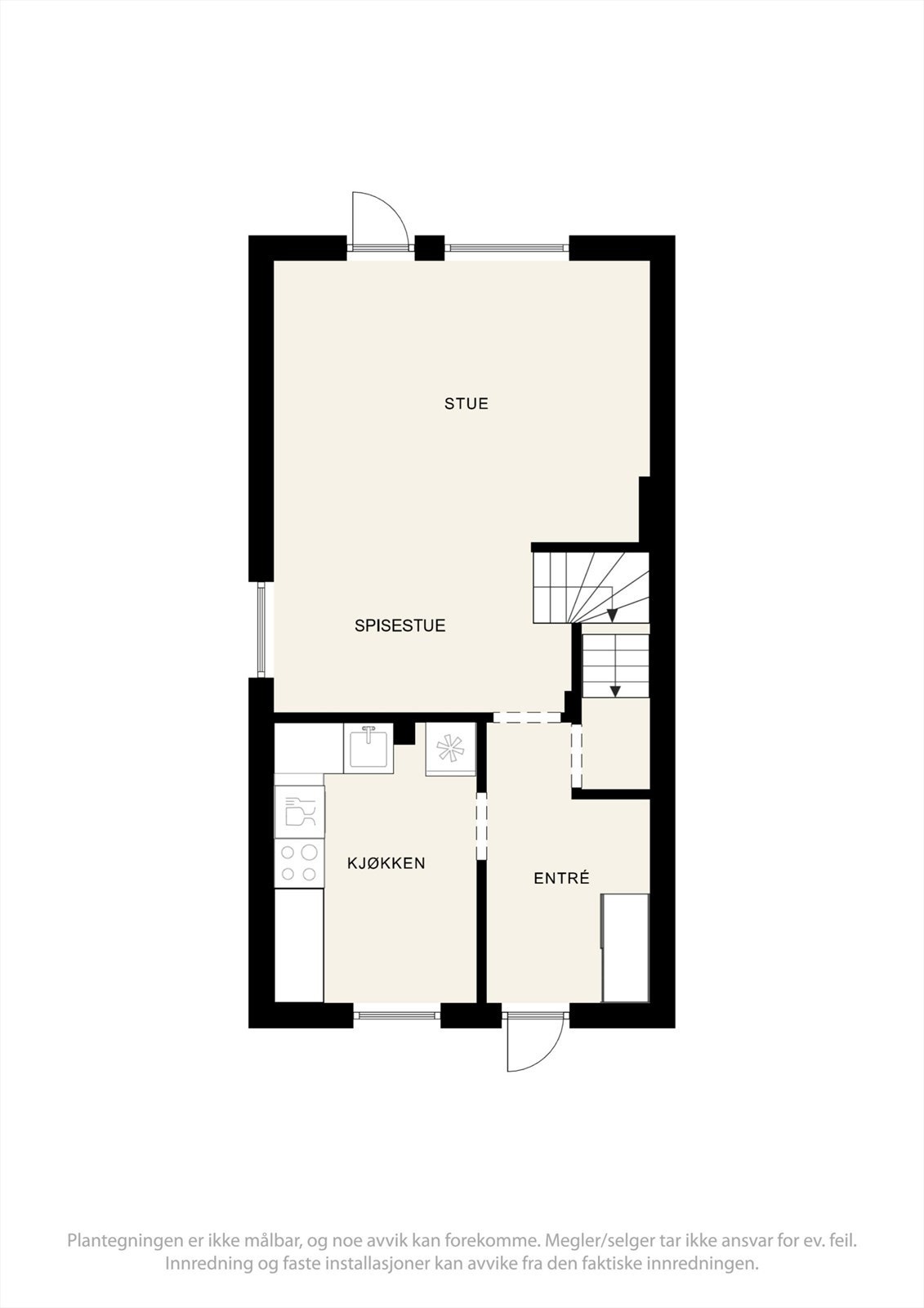 Plantegning 1. etasje Galleribilde