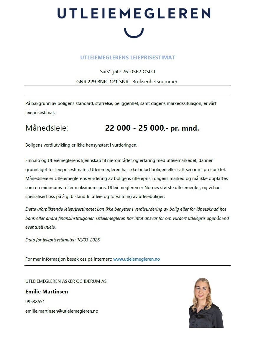 Utleierapport Galleribilde