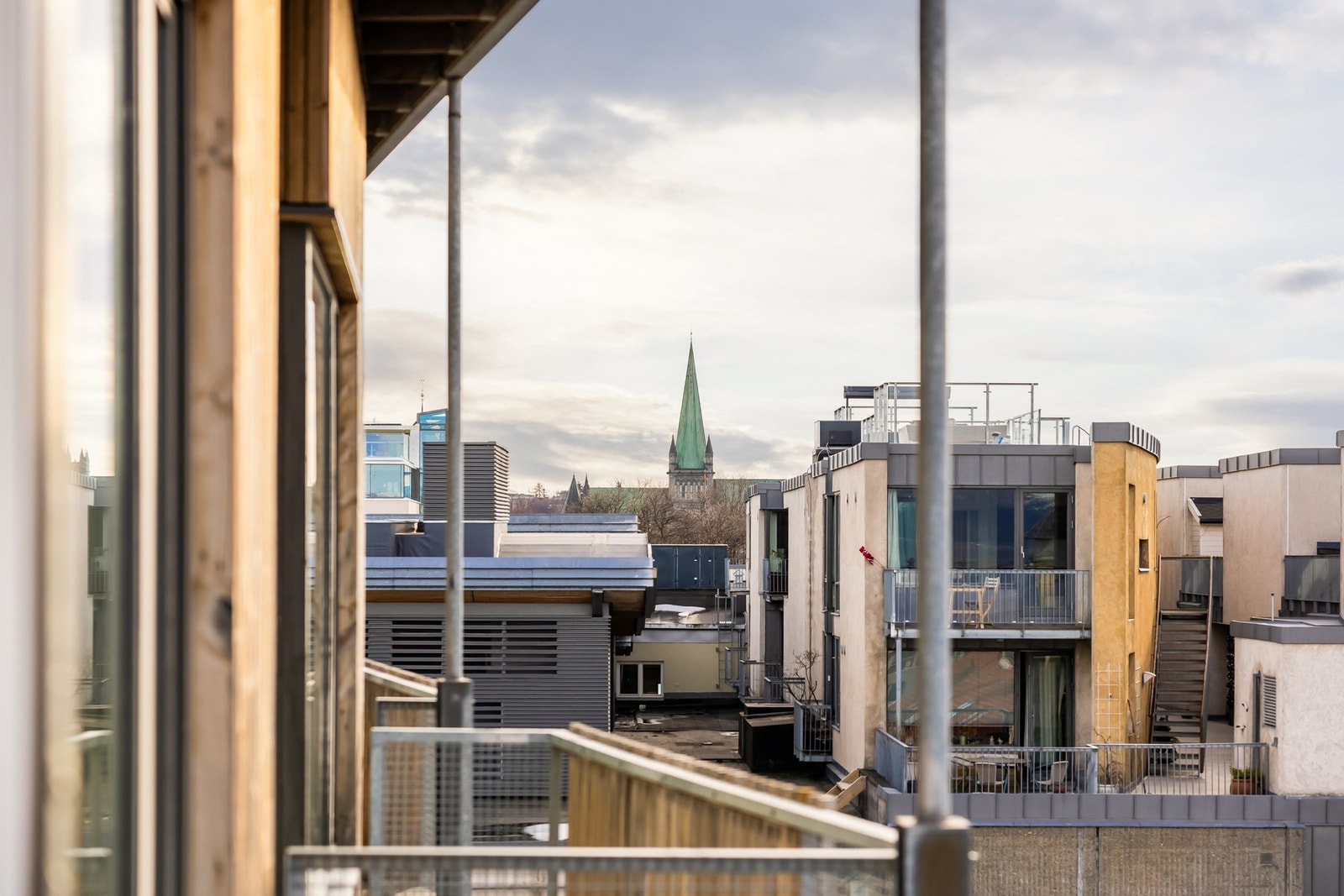 Fin utsikt også i sørlig retning mot bl.a. Nidarosdomen. Galleribilde