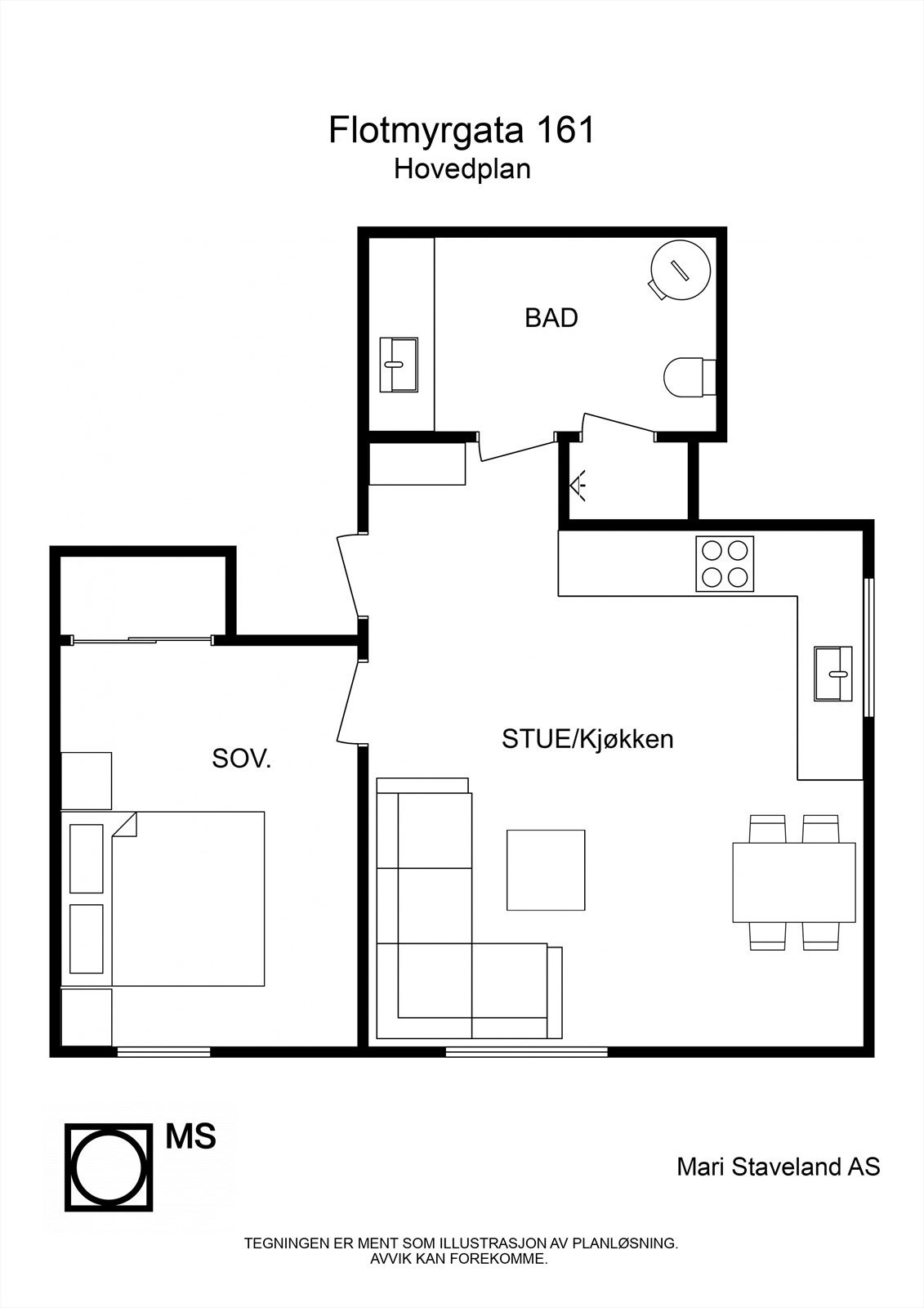 Flotmyrgata 161 - 2D - Hovedplan - Letterhead Galleribilde