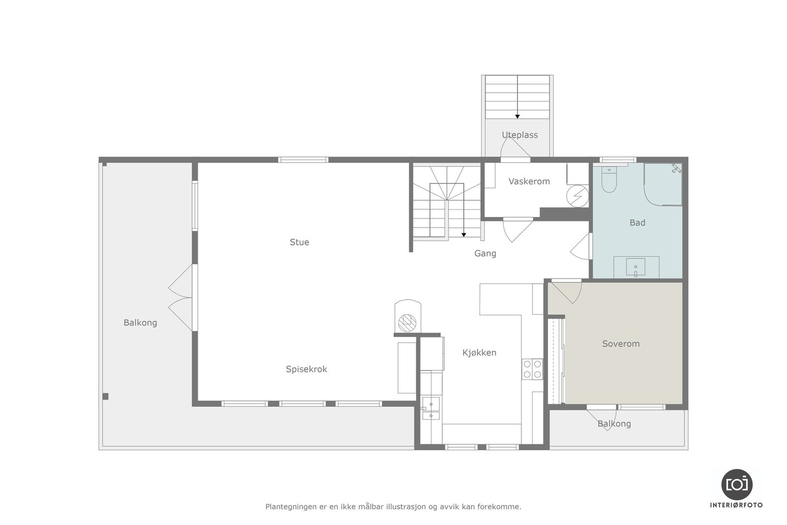 Plantegning 1. etasje Galleribilde